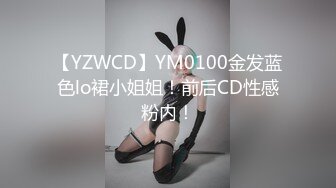 【YZWCD】YM0100金发蓝色lo裙小姐姐！前后CD性感粉内！