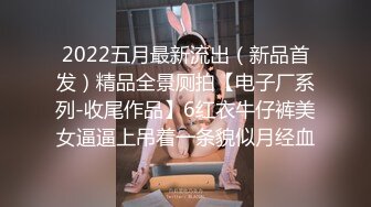 2022五月最新流出（新品首发）精品全景厕拍【电子厂系列-收尾作品】6红衣牛仔裤美女逼逼上吊着一条貌似月经血